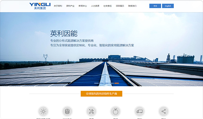 英利集团网站设计与开发