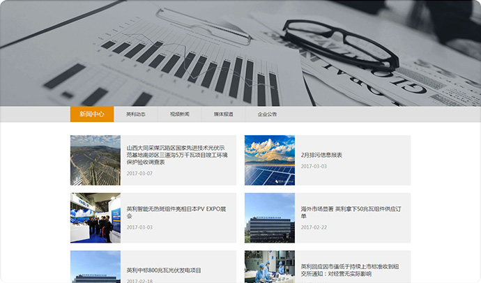 英利集团网站设计与开发